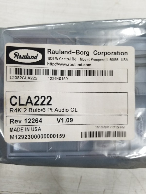 Rauland Responder CLA222 RK4 2 Bulb/6 Pt Audio CL