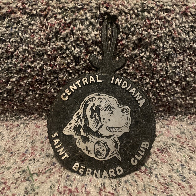 Vintage Saint Bernard Club Of Central Indiana Trivet