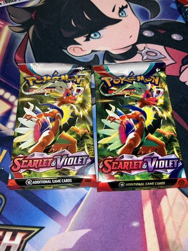 Lote de paquetes de refuerzo escarlata y violeta Pokémon con error de tinta - Imagen 3 de 5