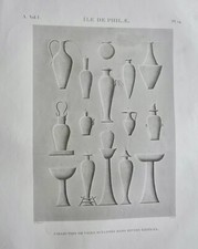 ILE DE PHILAE VASES VOL.1 PL.14 DESCRIPTION EGYPT NAPOLEON ORIGINAL