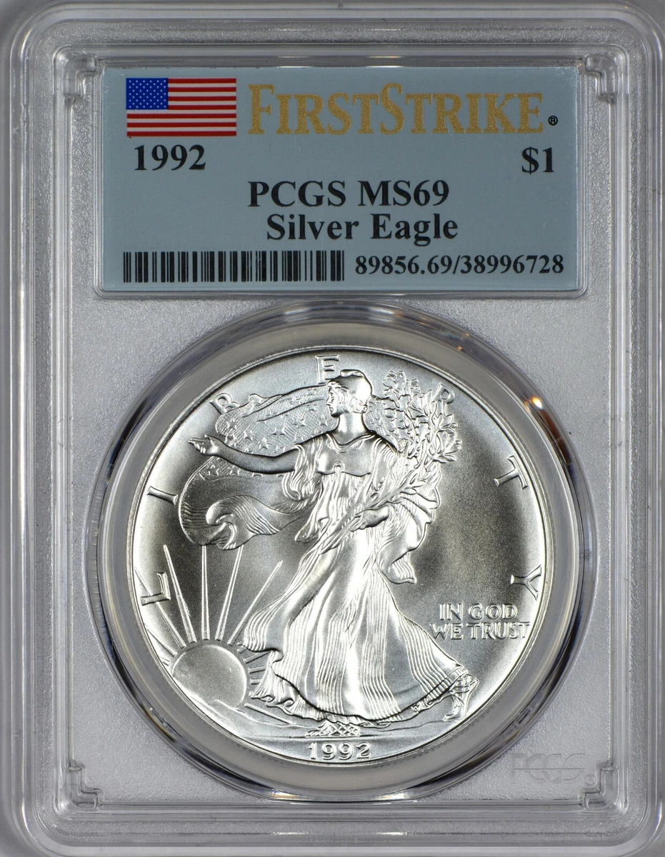 American Eagle MS 69 Graded 1992 Silver Bullion Coins for sale | eBay
