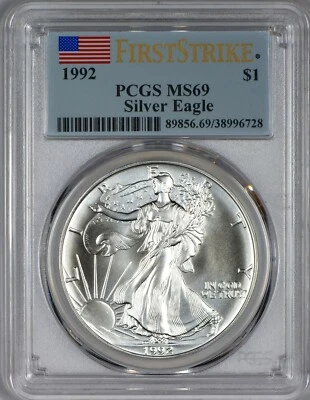 American Eagle MS 69 Graded 1992 Silver Bullion Coins for sale | eBay