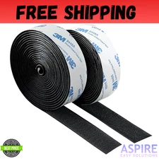 3M Hook and Loop Tape with Adhesive, Heavy Duty Self Sticky Interlocking Tape, S