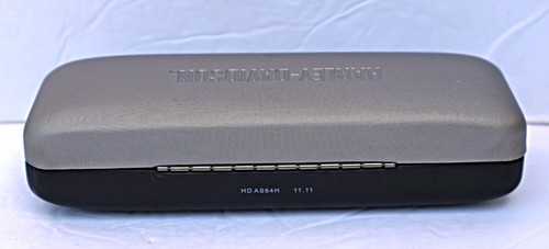 CASE ONLY from HARLEY DAVIDSON GLASSES - Silver & Black Hinged Hard Shell Case - Picture 9 of 10