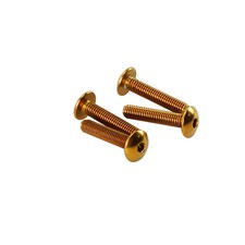 Gold 4PCS M5-1.0" Stainless Steel Screws for Harley 15-23 Road Glide Windshield