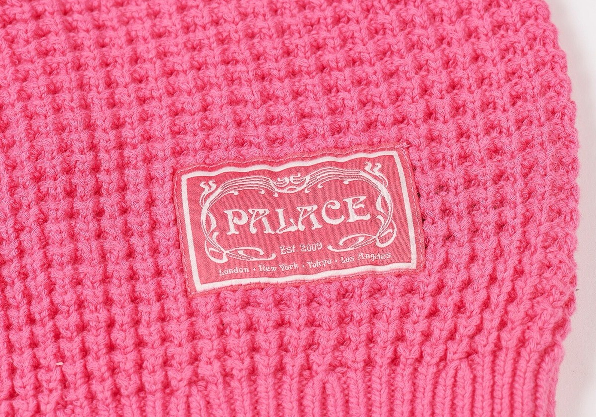 Palace Open Stripe Knit Sweater in Pink / Orange Men's Size Large