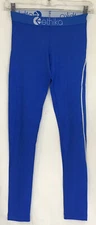 Ethika Full Tight Leggings Royal Blue Gray Trim Low Rise  Nwt Size S