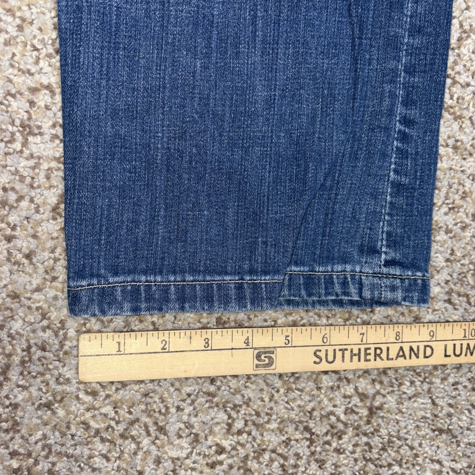 Focus Jeans Mens 44x32 Fits 43 X 29.5 Blue Denim Embroidered Pockets - View 11