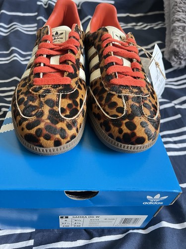 Adidas Samba OG Leopard Print (Core Black/Preloved Red/Cream White) - UK 5 - Picture 5 of 6