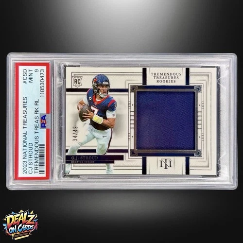 2023 National Treasures CJ Stroud Jumbo Rookie Patch /49 PSA 9 MINT Texans RC