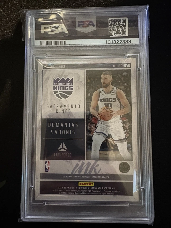 2022 Chronicles Domantas Sabonis Luminance Ink Auto-swirl /25 PSA 10 - Image 2 of 2