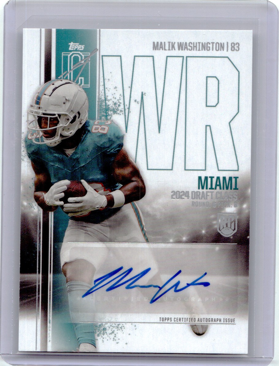Malik Washington Topps Signature Class Rookie Class Autograph Variation #RCAMWA Base