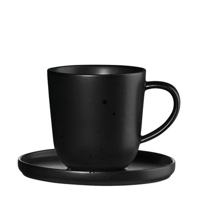 ASA Selection coppa Espressotasse mit Unterer, kuro schwarz matt