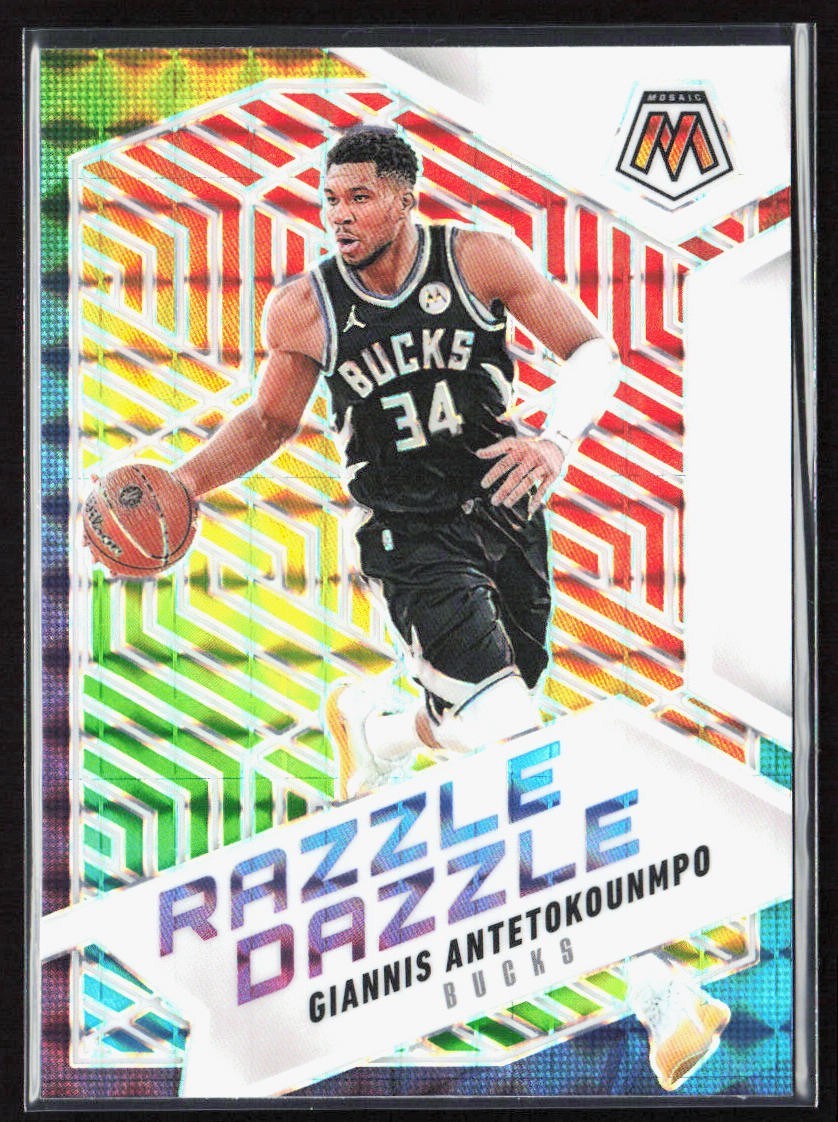 2024-25 Panini Mosaic Giannis Antetokounmpo Razzle Dazzle SSP Milwaukee Bucks #1