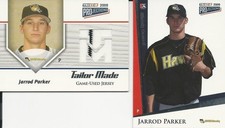 JARROD PARKER 2009 TRISTAR PROJECTIONS 2 CARD LOT (1 GAME-USED JERSEY 017/144)