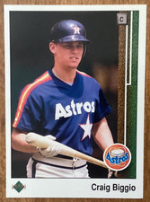 1989 Upper Deck Craig Biggio Rookie card. rookie card picture