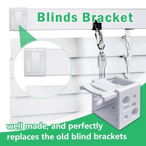 Mini Blind Brackets, 1 Inch Window Brackets for Plastic 1x1inch, White  - Picture 6 of 6