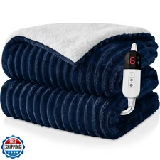 Easthome Electric Heated Blanket Full Size - 72"x84" Fast Heating Bed Blanket