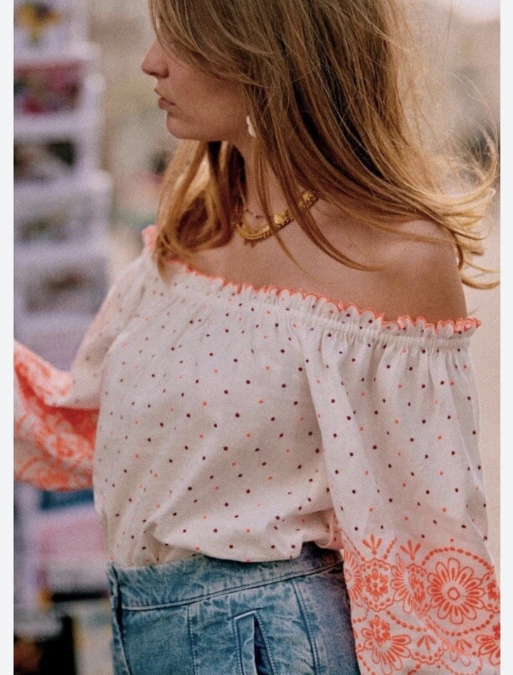 Blouse brodée Sézane modèle Santoni - Photo 1/4