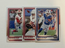 2025  Donruss Optic NFL Brandon Aiyuk Trey McBride Keon Coleman 3 Card Lot
