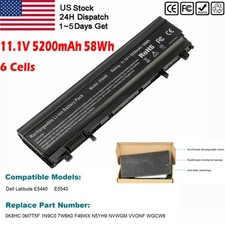 LOT Replace Battery For Dell Latitude E5440 E5540 N5YH9 58Wh 6Cell Y6KM7 VV0NF
