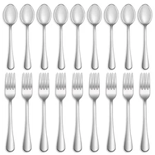 32 Pcs Forks and Spoons Silverware Set Food Grade Stainless Steel Flatware