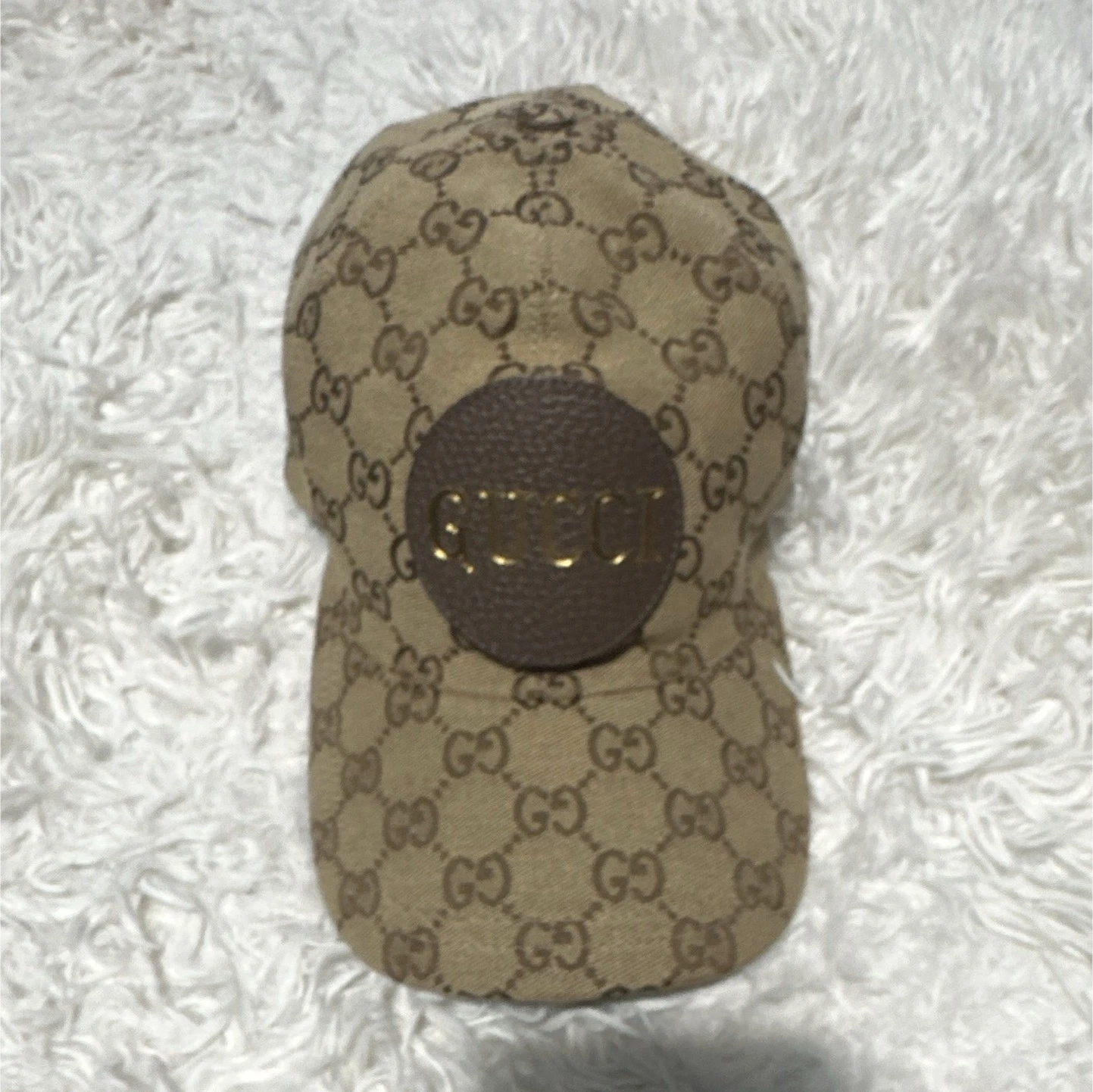 Gucci GG Pattern Adjustable Baseball Cap Hat Beige/Brown Unisex Adults Size M
Opens in a new window
