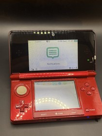 Nintendo 3DS Handheld System Flame Red Working