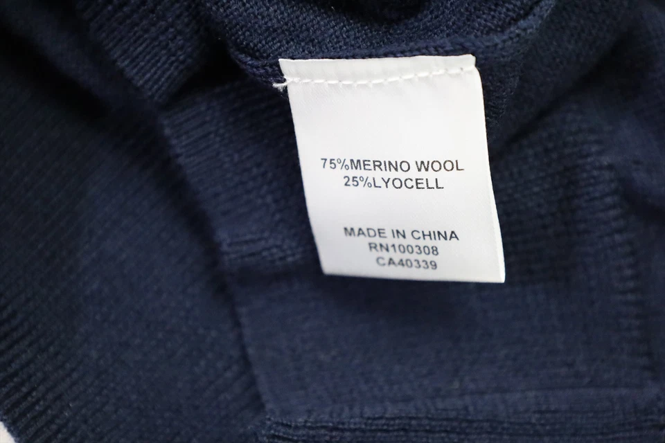 Peter Millar Merino Wool Sweater Mens Medium NAVY 1053D 01269674 - Image 4 of 4