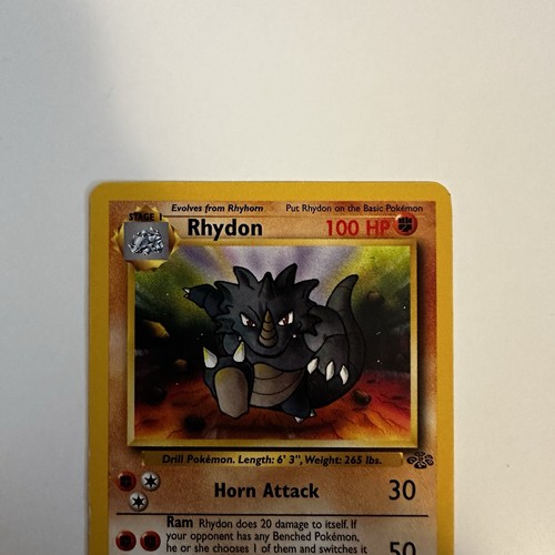 RHYDON - Jungle Set - 45/64 - Uncommon Pokemon Card - Unlimited Edition - NM - Picture 3 of 7