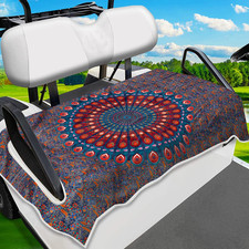 ENYORSE Golf Cart Seat Covers - Ethnic Style Golf Cart Towel Blanket for 2/4