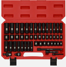 49 PCS 3/8" Drive Impact Socket Set 6-Point Standard SAE  Metric Sockets