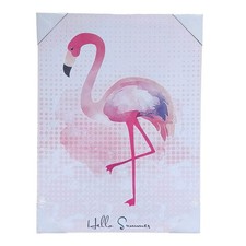 Wandbild Druck 30/40cm Flamingo Pink Vogel Natur Leinwand Kunst Bild