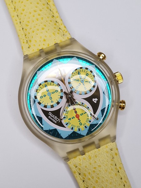 Swatch Chrono Lemon Breeze SCK106 - funktioniert - 37mm