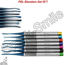 Set Of 7 Dental Luxating Elevators PDL Periotome Kit Root Extracting Extraction