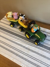 Tomy Ertl John Deere Farm Animal Tractor Hayride Sounds Complete Set Works