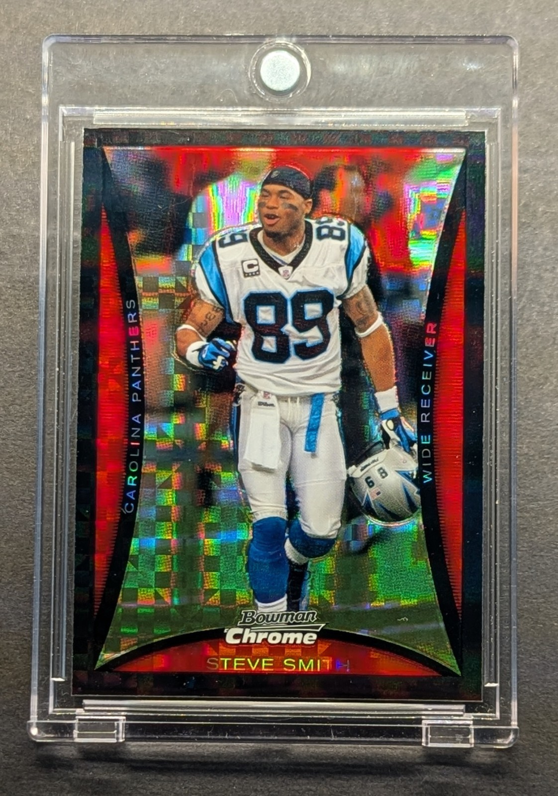 STEVE SMITH SR. 2008 Topps Bowman Chrome X-Fractor SP /250