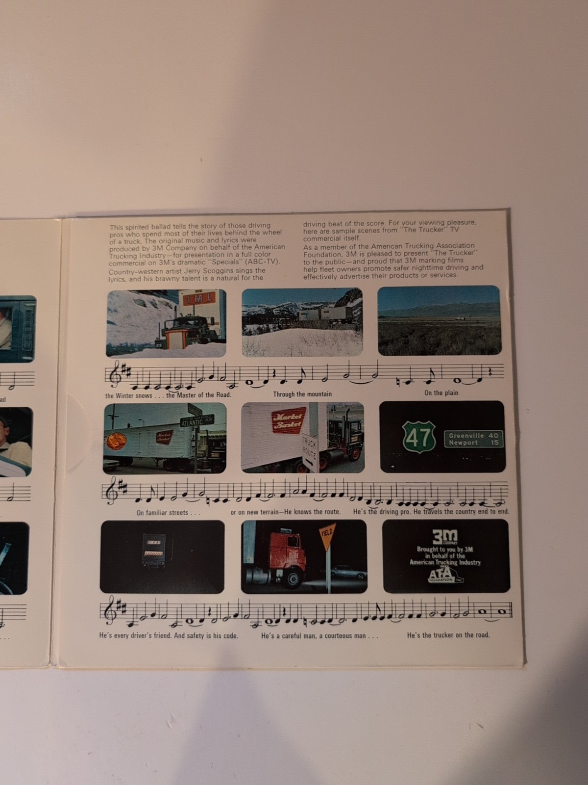 The Ballad Of The Trucker Vinyl Record  3M Company 33 1/3 rpm