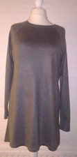 **SALE REDUCED TO £1** PRIMARK GREY ACRYLIC THIN KNIT MINI DRESS UK 12-14 L: 35"