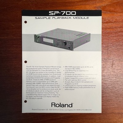 VINTAGE ROLAND SP-700 ORIGINAL INFORMATIONAL BROCHURE