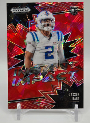 2025 Prizm Draft Picks Football - Jaxson Dart Instant Impact Red Ice