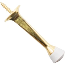 Standard-Duty Solid Door Stop, 3 Inches, Polished Brass by Stone Harbor Hardware