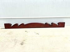 Onda Tallada 37.75" Asiático Palisandro Frontal Madera Corona Cresta Topper Cabezal Puerta