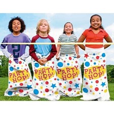 Six 6 Potato Sack Race Bags, Colorful Durable Bags