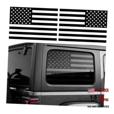 2 PCS Rear Window American Flag Decals, Waterproof Tactical USA Flag Side