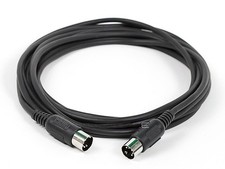 Monoprice 15ft MIDI Cable - Black With Keyed 5-pin DIN Connector