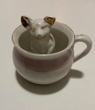 Vintage German Morning Exercise Pig in Chamber Pot Small Figurine Statue