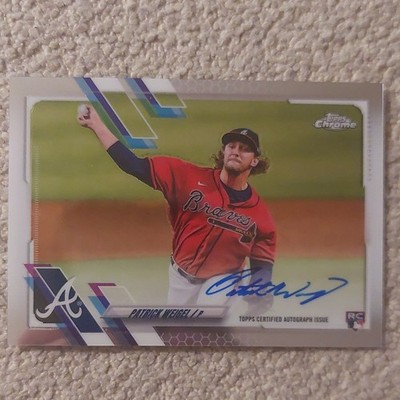 Topps 2021 Chrome Patrick Weigel #RA-PW Atlanta Braves RC Auto Rookie Autographs