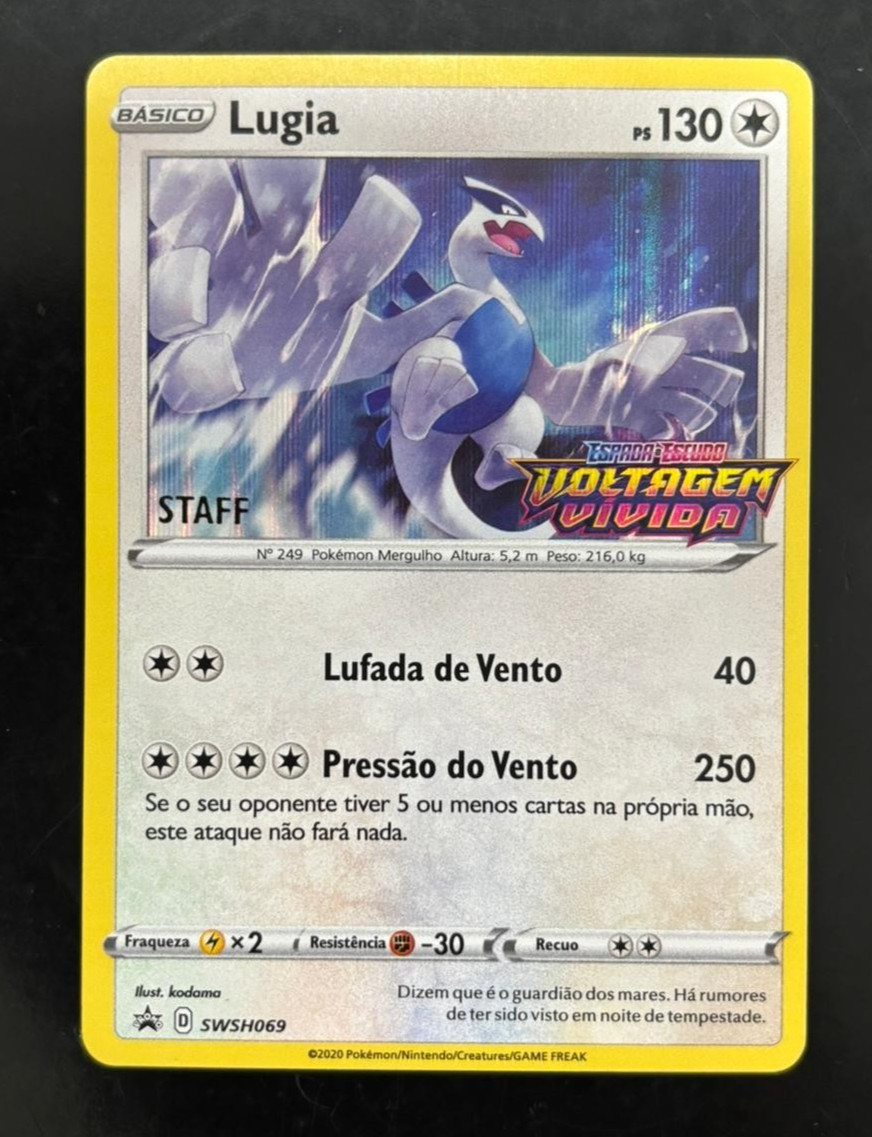 RARE Lugia - (Prerelease) [Staff] SWSH069 SWSH: Promo Cards Holo - Portuguese