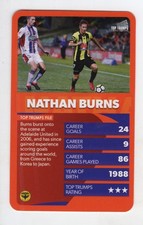 Hyundai A-League Soccer card 2018 Nathan Burns